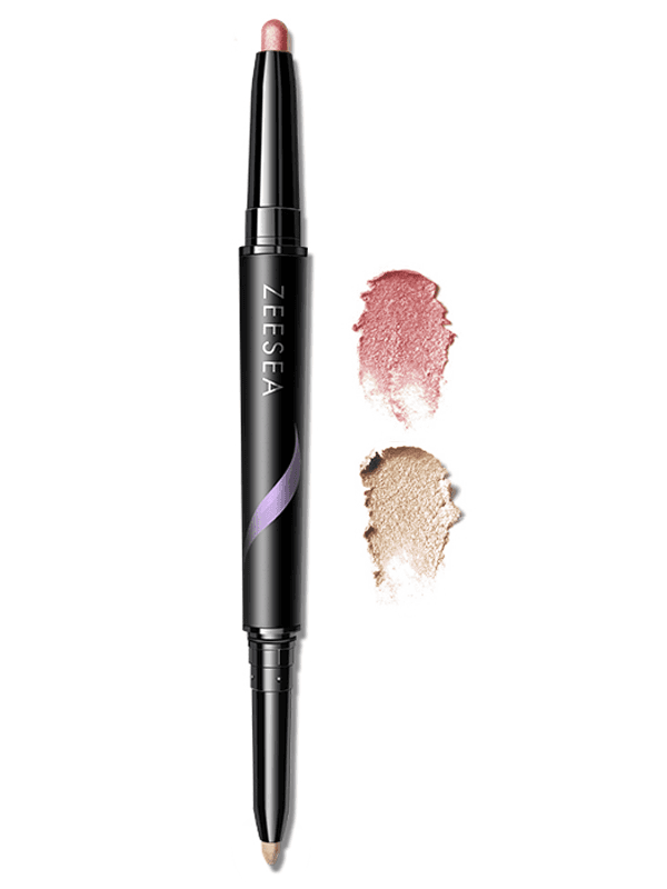 ZEESEA Двойные тени-хайлайтер для век – коралловый + светлый нюд Dual Cream Highlighter Eyeshadow Stick – Reddish Orange + Warm Beige