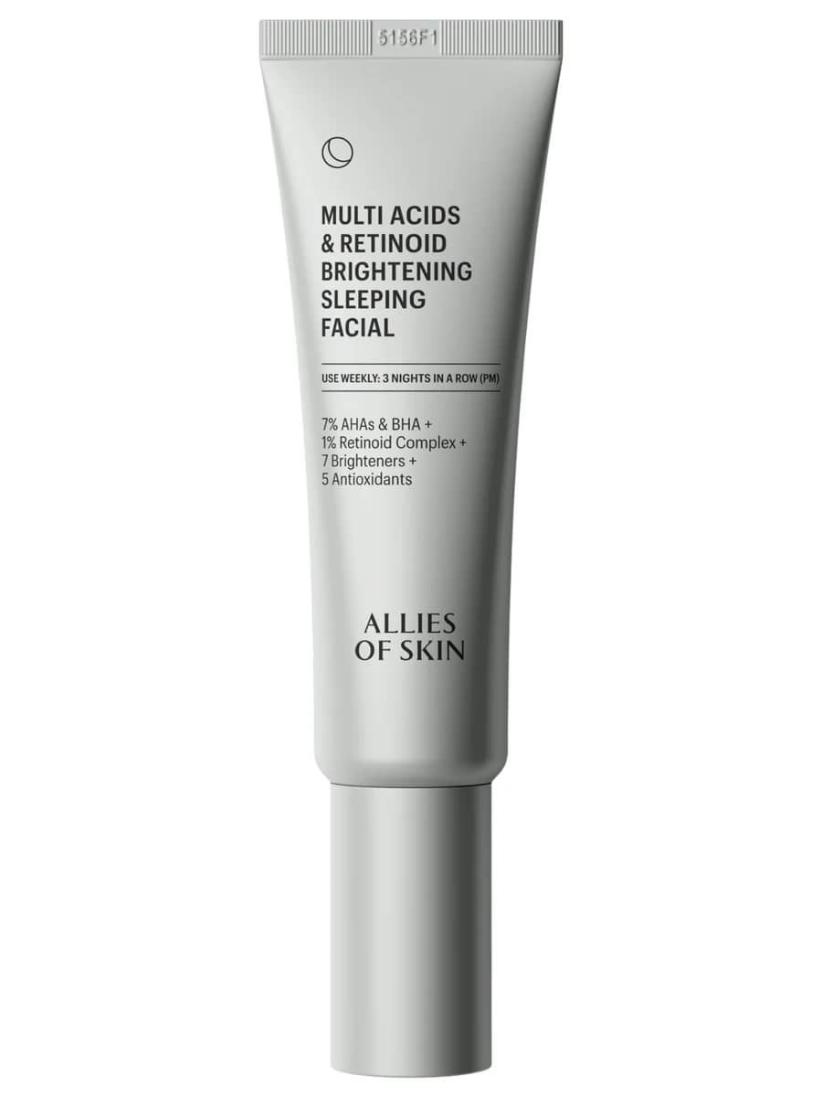 Allies of Skin Ночной мультикислотный пилинг для сияния Multi Acids & Retinoid Brightening Sleeping Facial 48 мл