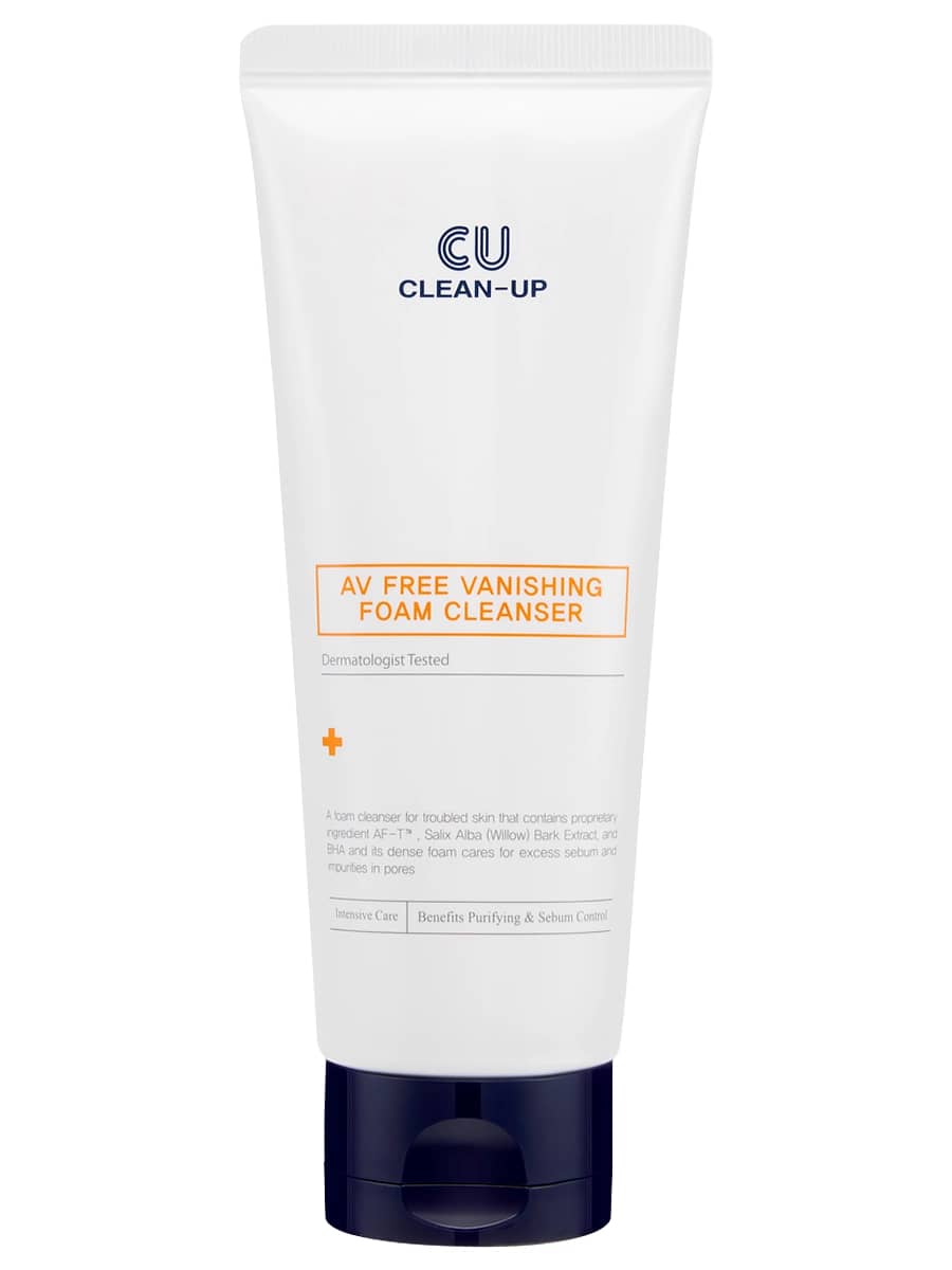 CU Skin Пенка для глубокого очищения пор и контроля жирности кожи Clean-Up AV FREE Vanishing Foam Cleanser 150 гр
