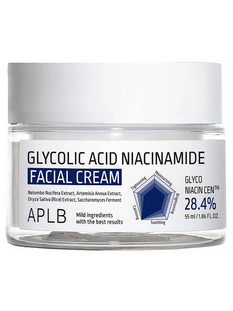 APLB Крем с гликолевой кислотой и ниацинамидом Glycolic Acid Niacinamide Facial Cream 55 мл