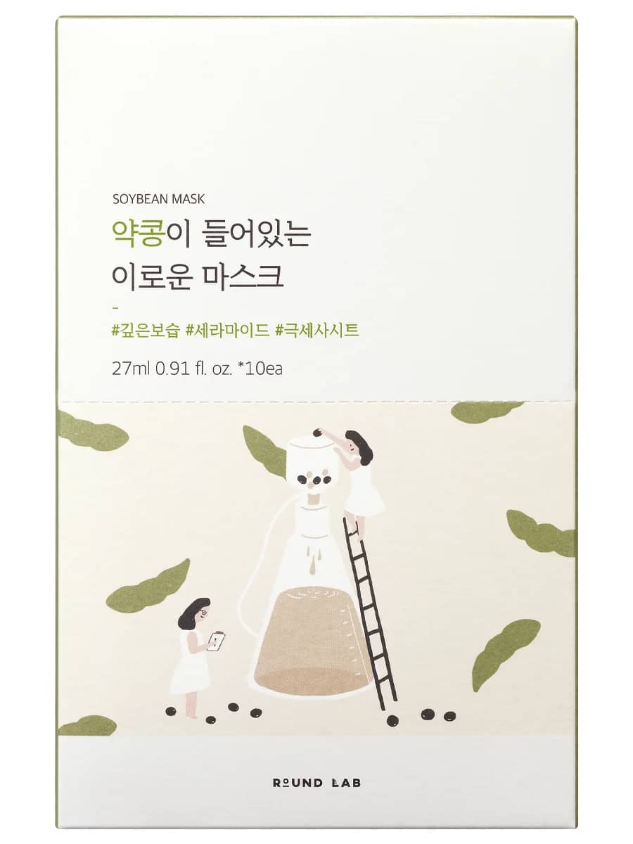 Round Lab Питательная тканевая маска с черной соей Soybean Nourishing Sheet Mask 27 мл х 10 шт