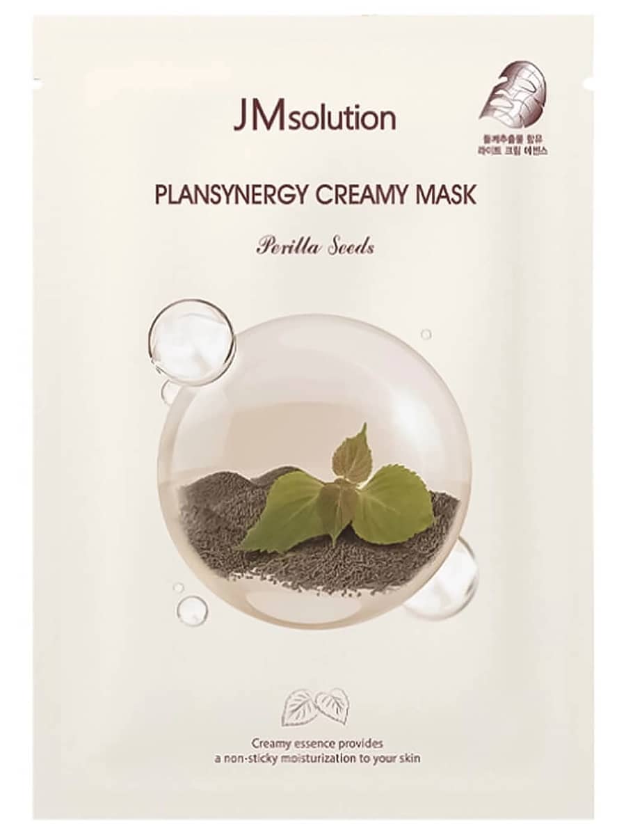 JMsolution Тканевая маска с семенами периллы для сияния кожи Perilla Seeds Plansynergy Creamy Mask 30 мл