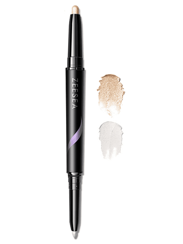 ZEESEA Двойные тени-хайлайтер для век – золотой + жемчужный Dual Cream Highlighter Eyeshadow Stick – Light Gold + Pearl White