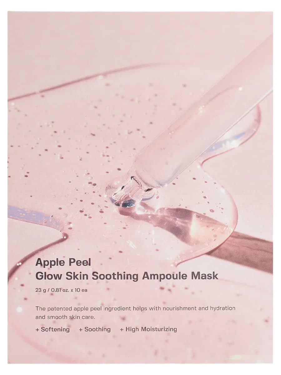 Sungboon Editor Тканевая маска с экстрактом яблока для сияния Apple Peel Glow Skin Soothing Ampoule Mask 23 гр х 10 шт
