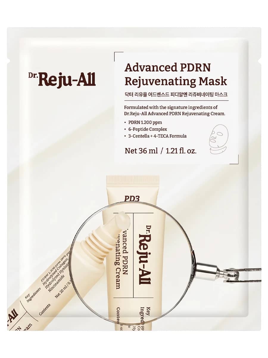 Dr.Reju-All Восстанавливающая тканевая маска с ПДРН для лица и шеи Advanced PDRN Rejuvenating Mask 36 мл