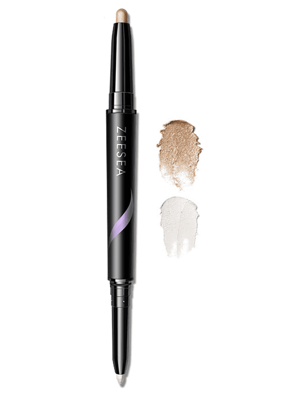 ZEESEA Двойные тени-хайлайтер для век – золотой + жемчужный Dual Cream Highlighter Eyeshadow Stick – Starlight Gold + Pearl White