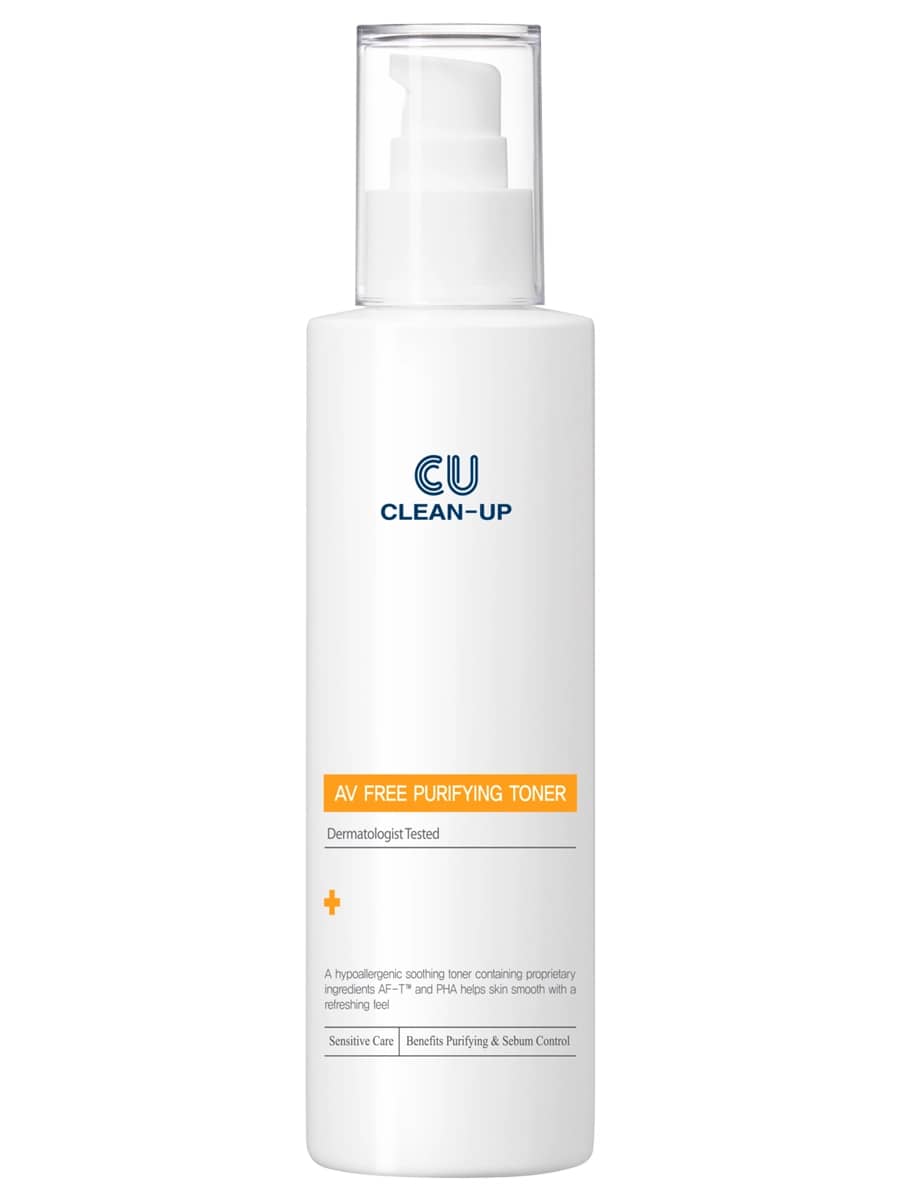 CU Skin Тонер для сужения пор и контроля жирного блеска Clean-Up AV Free Purifying Toner 200 мл