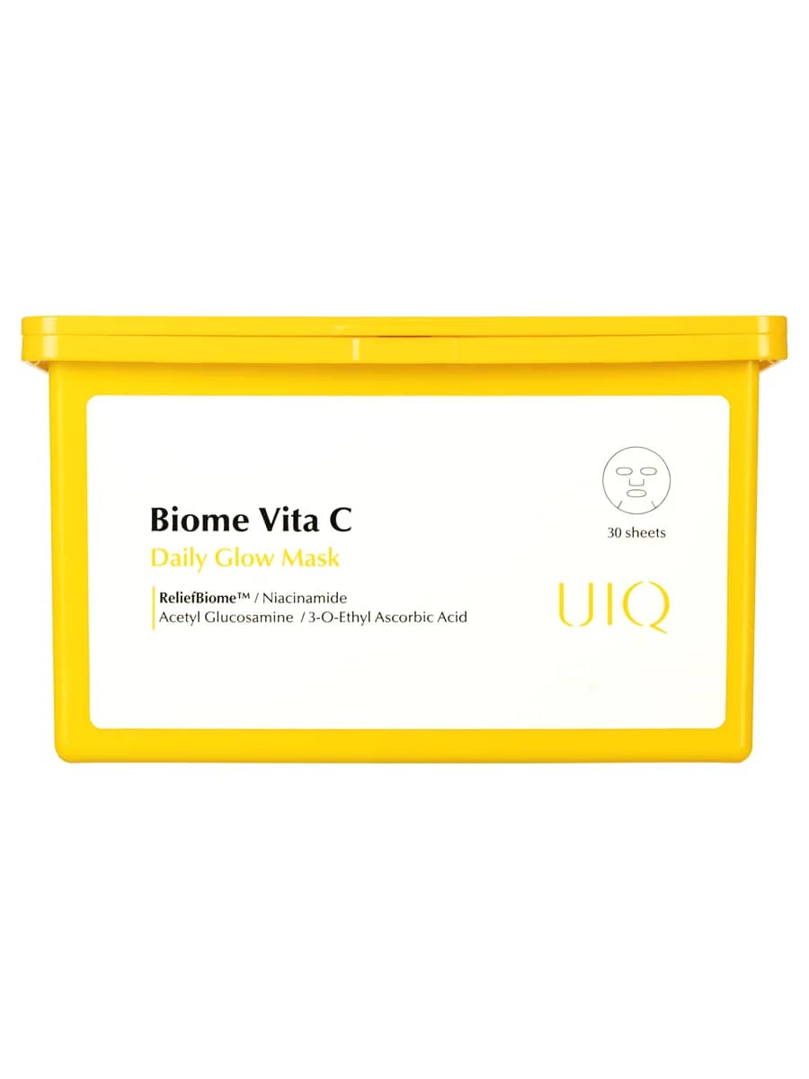 UIQ Набор масок для сияния кожи с витамином C Biome Vita C Glow Mask 30 шт