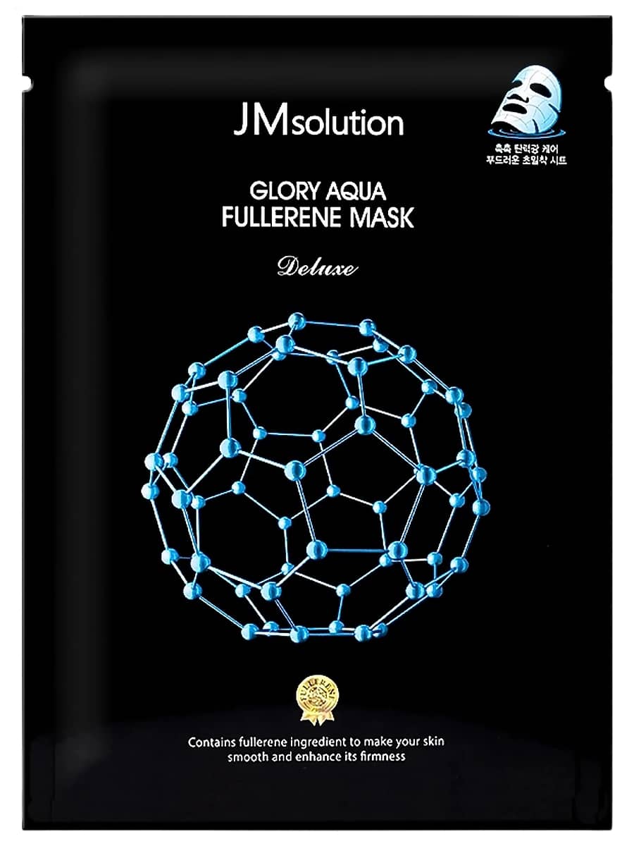 JMsolution Маска антиоксидантная с фуллереном и пептидами Glory Aqua Fullerene Mask 35 мл х 10 шт