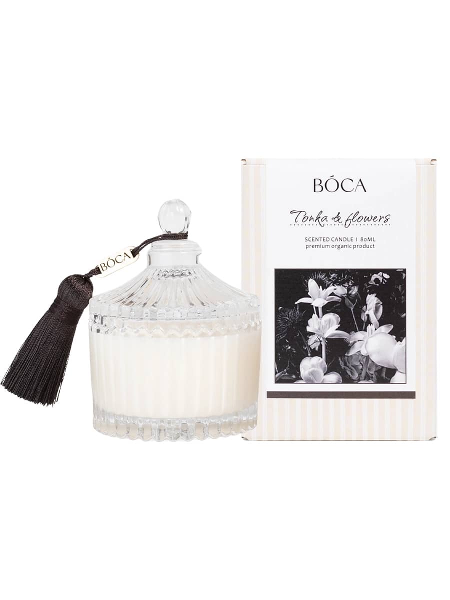BOCA Аромасвеча «Тонка и Цветы» в стеклянной шкатулке Tonka&Flowers Scented Candle 80 мл