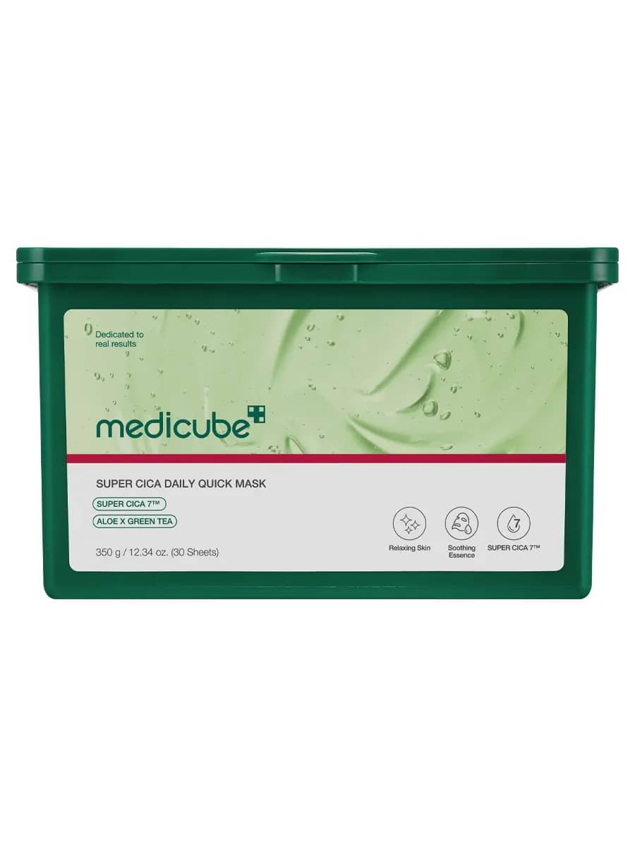 Medicube Набор успокаивающих тканевых масок с центеллой Super Cica Daily Quick Mask 30 шт
