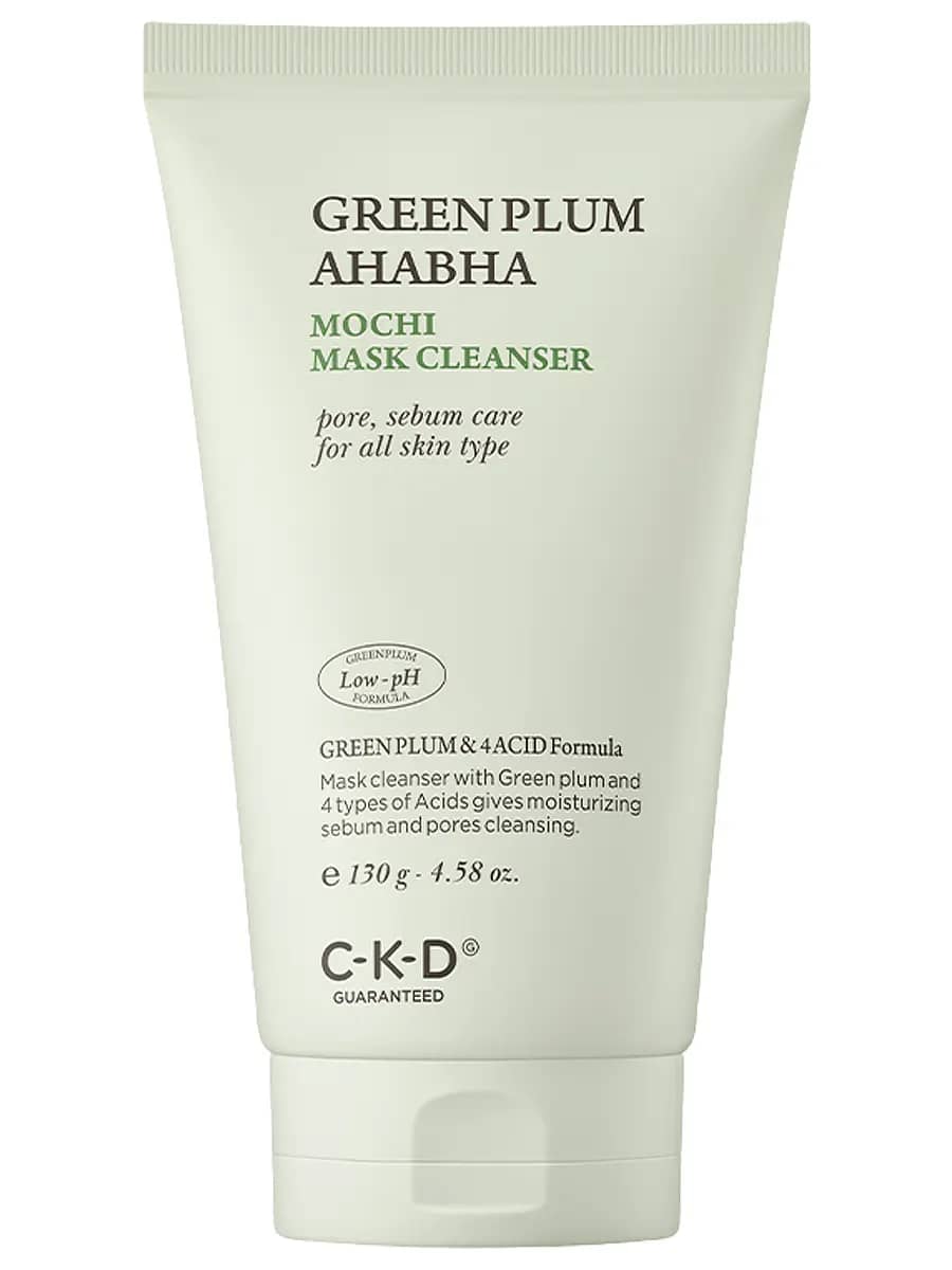 CKD Очищающая маска-пенка для умывания с экстрактом зеленой сливы Green Plum AHA BHA Mochi Mask Cleanser 130 гр