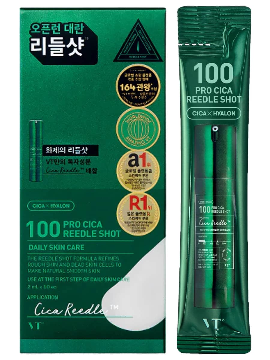 VT Cosmetics Сыворотка с микроиглами и центеллой для чувствительной кожи Pro Cica Reedle Shot 100 2 мл х 10 шт