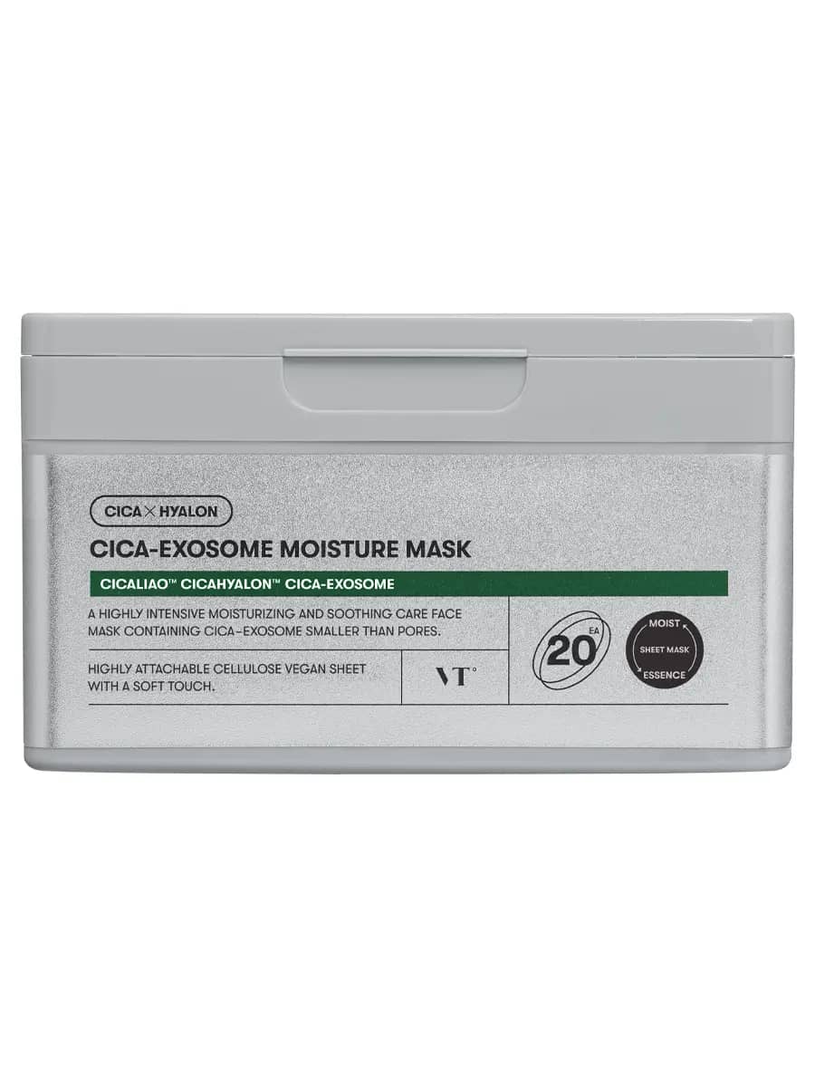 VT Cosmetics Увлажняющие тканевые маски с экзосомами центеллы Cica-Exosome Moisture Mask 20 шт