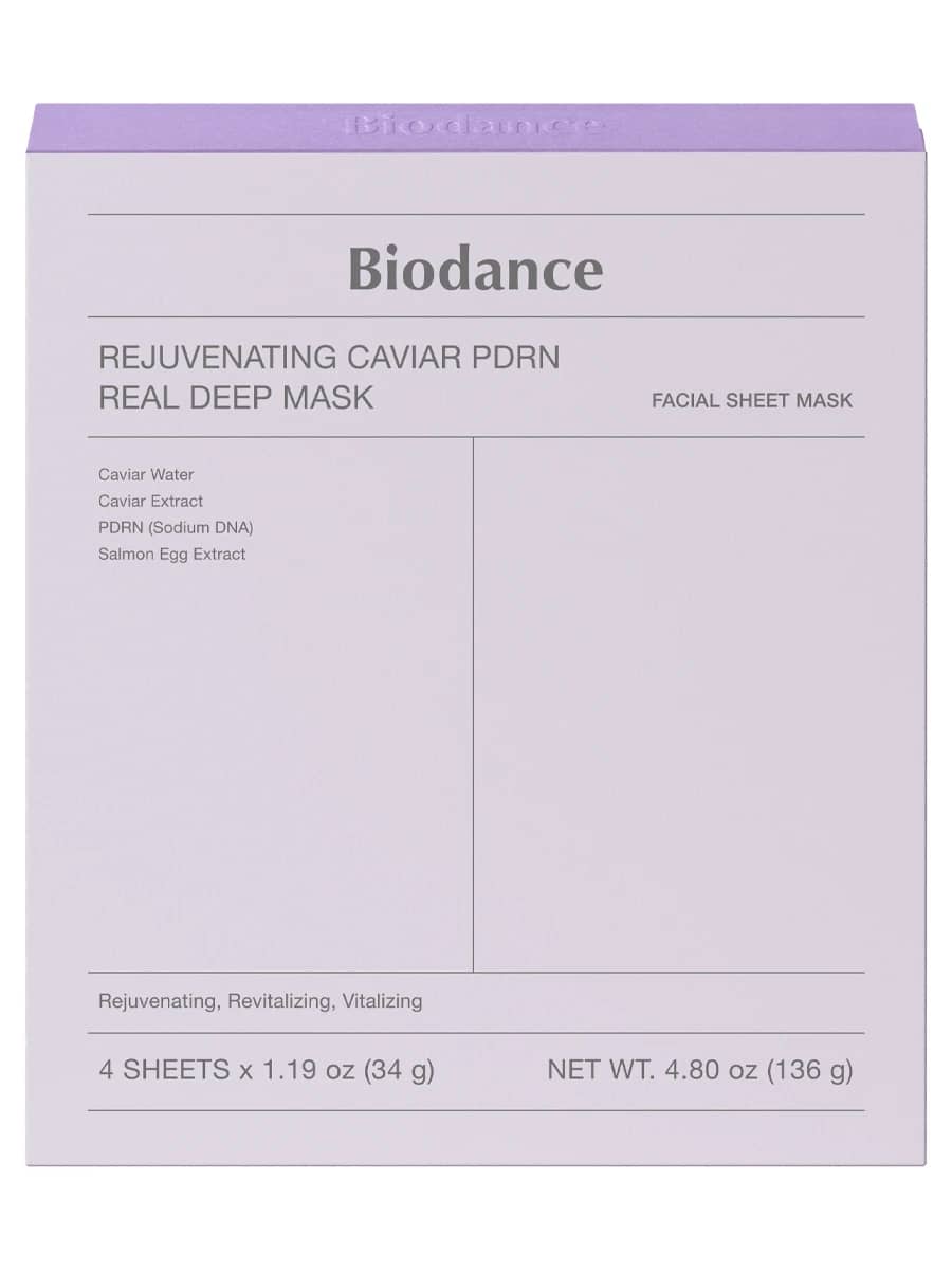 Biodance Омолаживающая гидрогелевая маска с ПДРН и икрой Rejuvenating Caviar PDRN Real Deep Mask 34 гр х 4 шт
