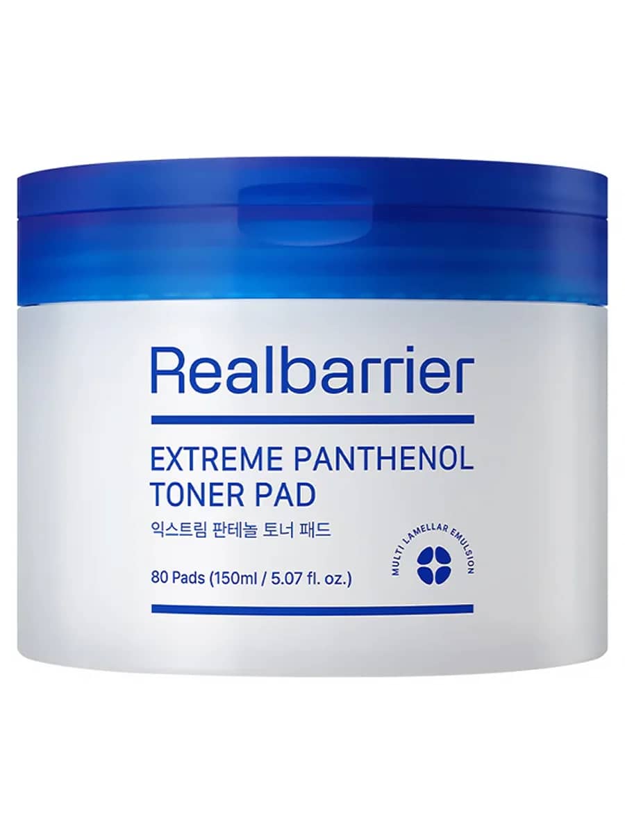 Real Barrier Ламеллярные восстанавливающие тонер-пэды с пантенолом Extreme Pathenol Toner Pad 80 шт