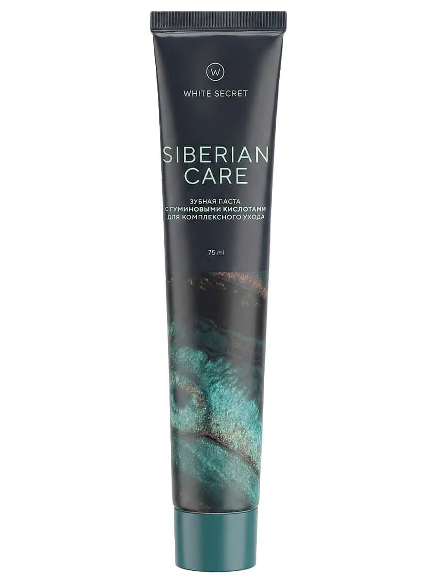White Secret Регенерирующая зубная паста с гуминовыми кислотами Siberian Care 75 мл