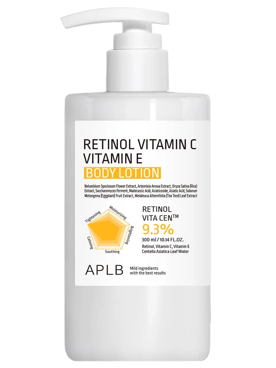 APLB Укрепляющий лосьон для тела с ретинолом и витаминами Retinol Vitamin C Vitamin E Body Lotion 300 мл