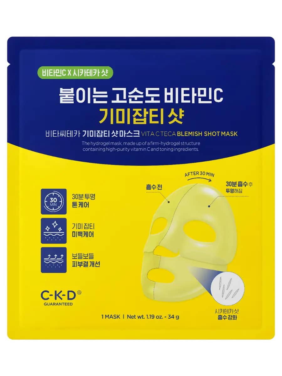 CKD Осветляющая гидрогелевая маска с витамином С и микроиглами Vita C Teca Blemish Shot Mask 34 гр