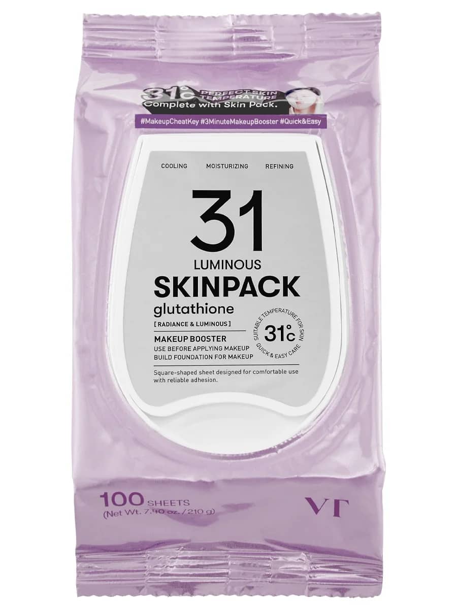 VT Cosmetics Тонер-пэды с глутатионом для подготовки кожи к макияжу 31 Luminous Skin Pack 100 шт