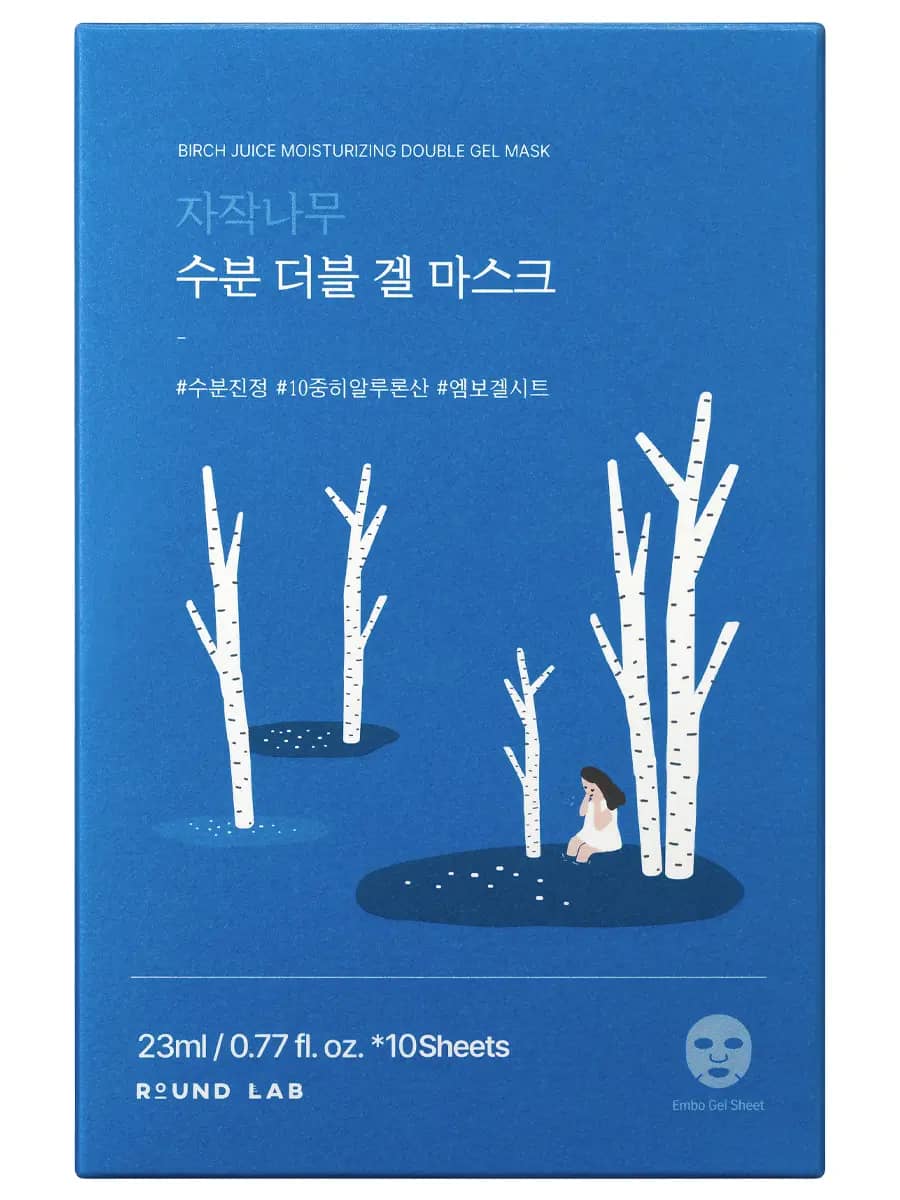 Round Lab Увлажняющая гелевая маска с березовым соком Birch Juice Moisturizing Double Gel Mask 23 мл х 10 шт