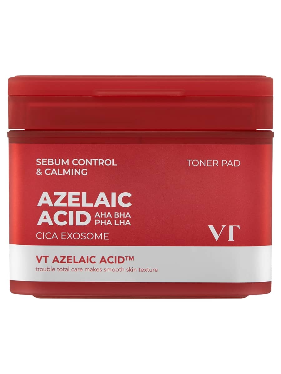 VT Cosmetics Отшелушивающие тонер-пэды с азелаиновой кислотой и экзосомами центеллы Az Care Toner Pad 60 шт