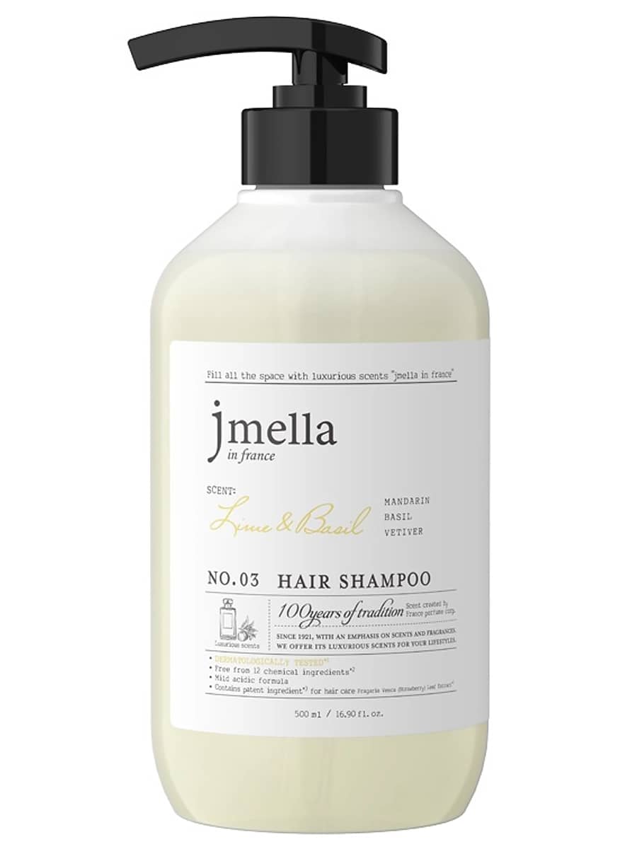 Jmella Парфюмированный шампунь для всех типов волос In France Lime & Basil Hair Shampoo 500 мл
