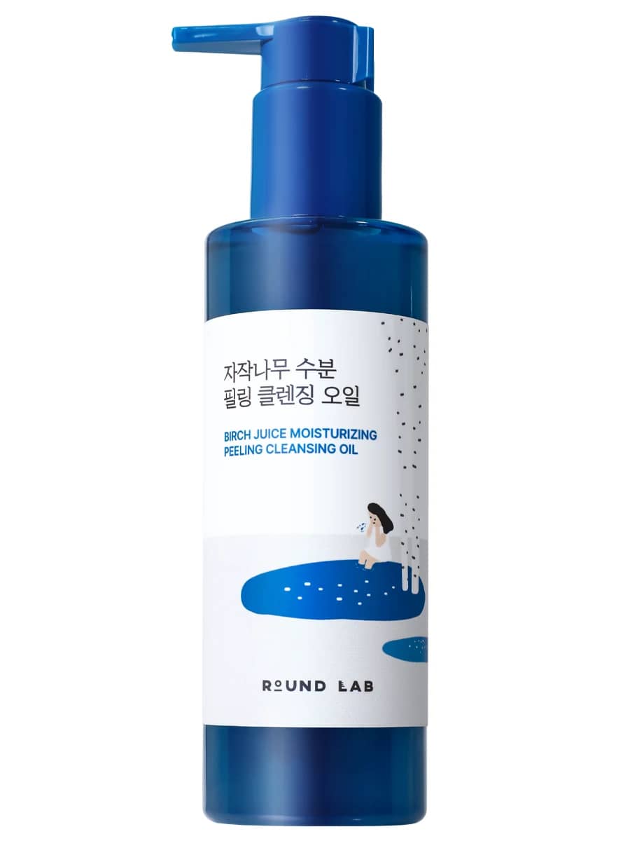 Round Lab Гидрофильное масло с березовым соком и кислотами Birch Juice Moisturizing Peeling Cleansing Oil 200 мл
