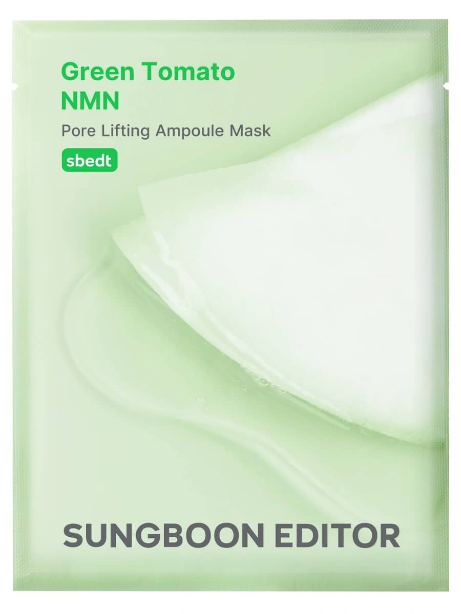 Sungboon Editor Тканевая маска для сужения пор Green Tomato NMN Pore Lifting Ampoule Mask 23 гр