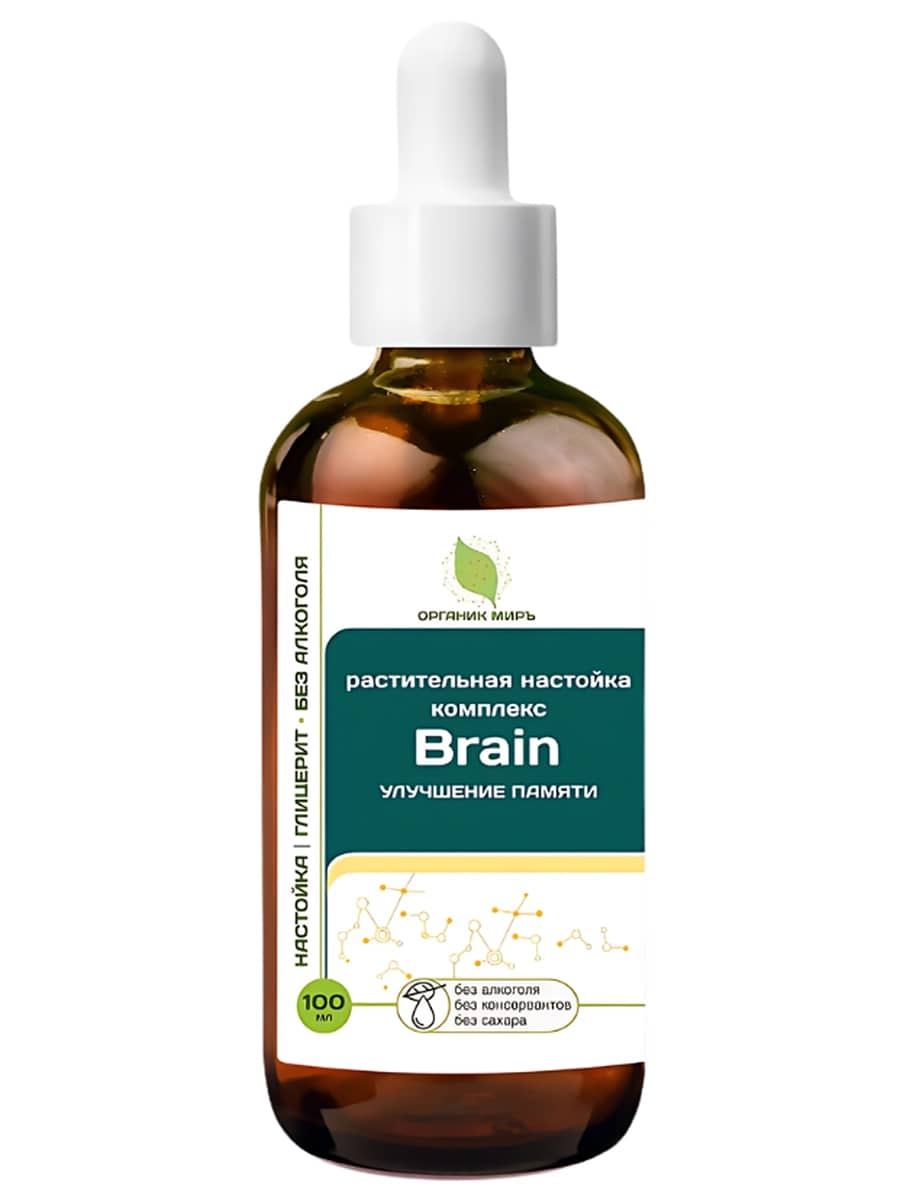 ОРГАНИК МИРЪ Комплекс-настойка «Улучшение памяти» Brain Formula 100 мл