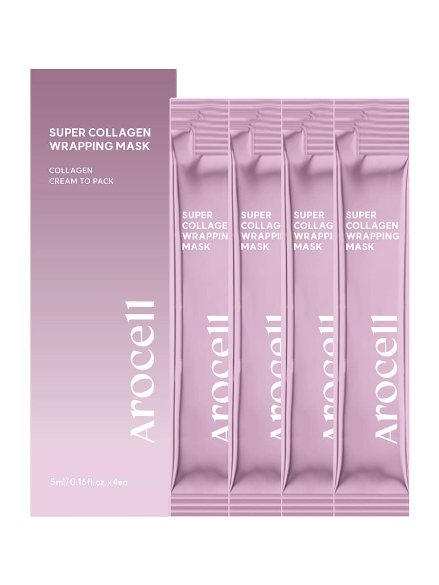 Arocell Коллагеновая маска-пленка для сияния и гладкости кожи Super Collagen Wrapping Mask 5 гр х 4 шт