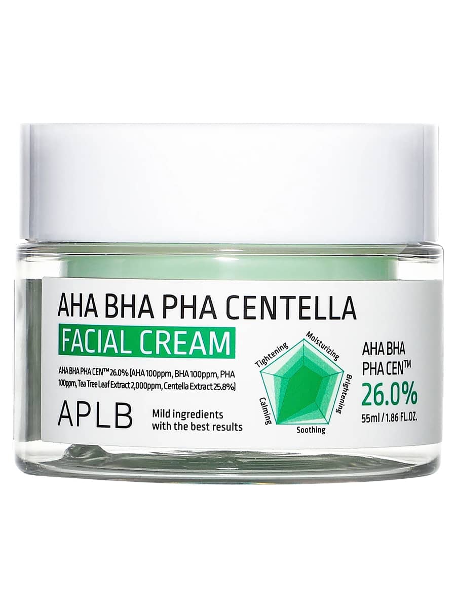 APLB Успокаивающий крем против воспалений AHA BHA PHA Centella Facial Cream 55 мл