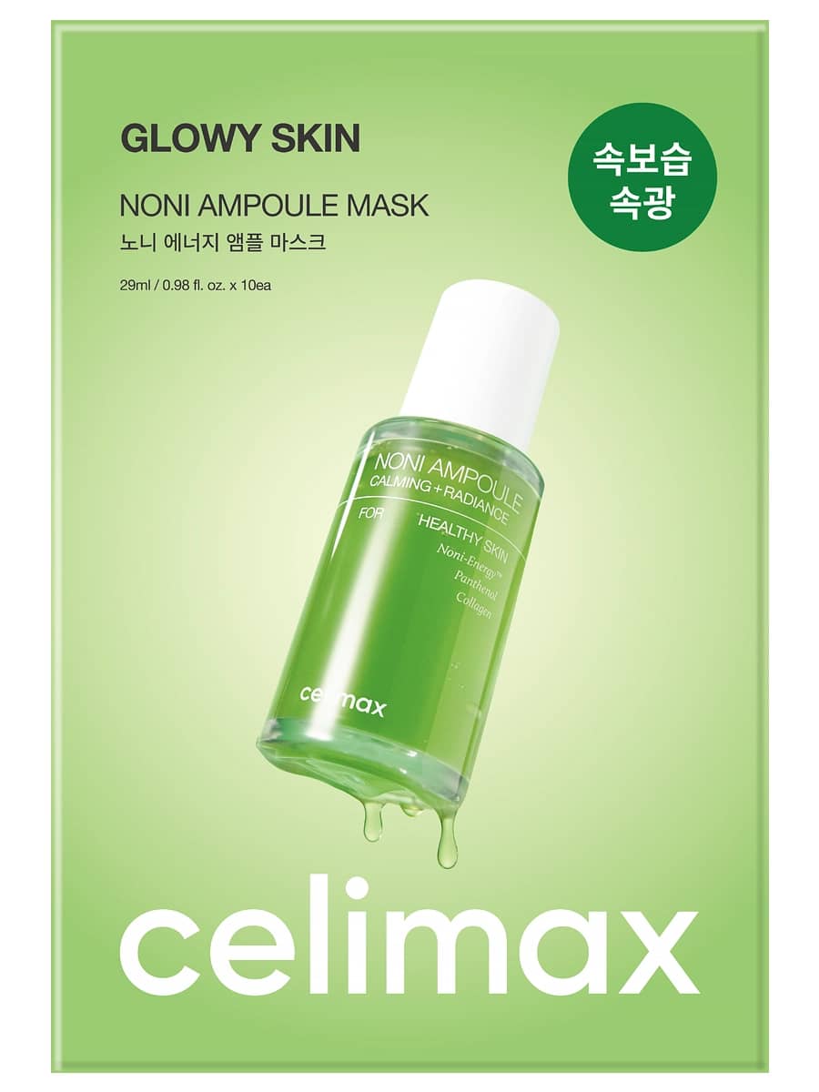 Celimax Ампульная тканевая маска с экстрактом нони для сияния кожи Glowy Skin Noni Ampoule Mask 29 мл х 10 шт