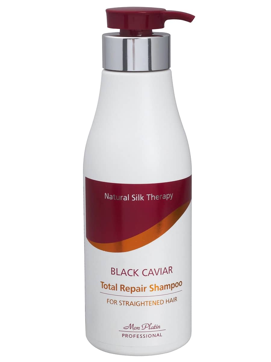Mon Platin Professional Шампунь для выпрямленных волос с экстрактом черной икры Black Caviar Total Repair Shampoo 500 мл
