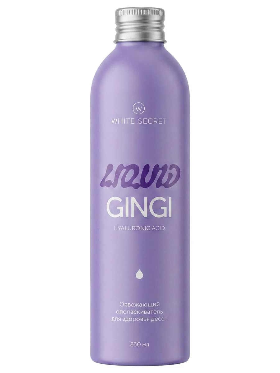 White Secret Освежающий ополаскиватель для здоровья десен Liquid Gingi 250 мл