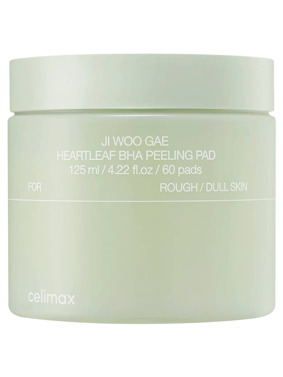 Celimax Отшелушивающие тонер-пэды с салициловой кислотой Ji Woo Gae Heartleaf BHA Peelind Pad 60 шт