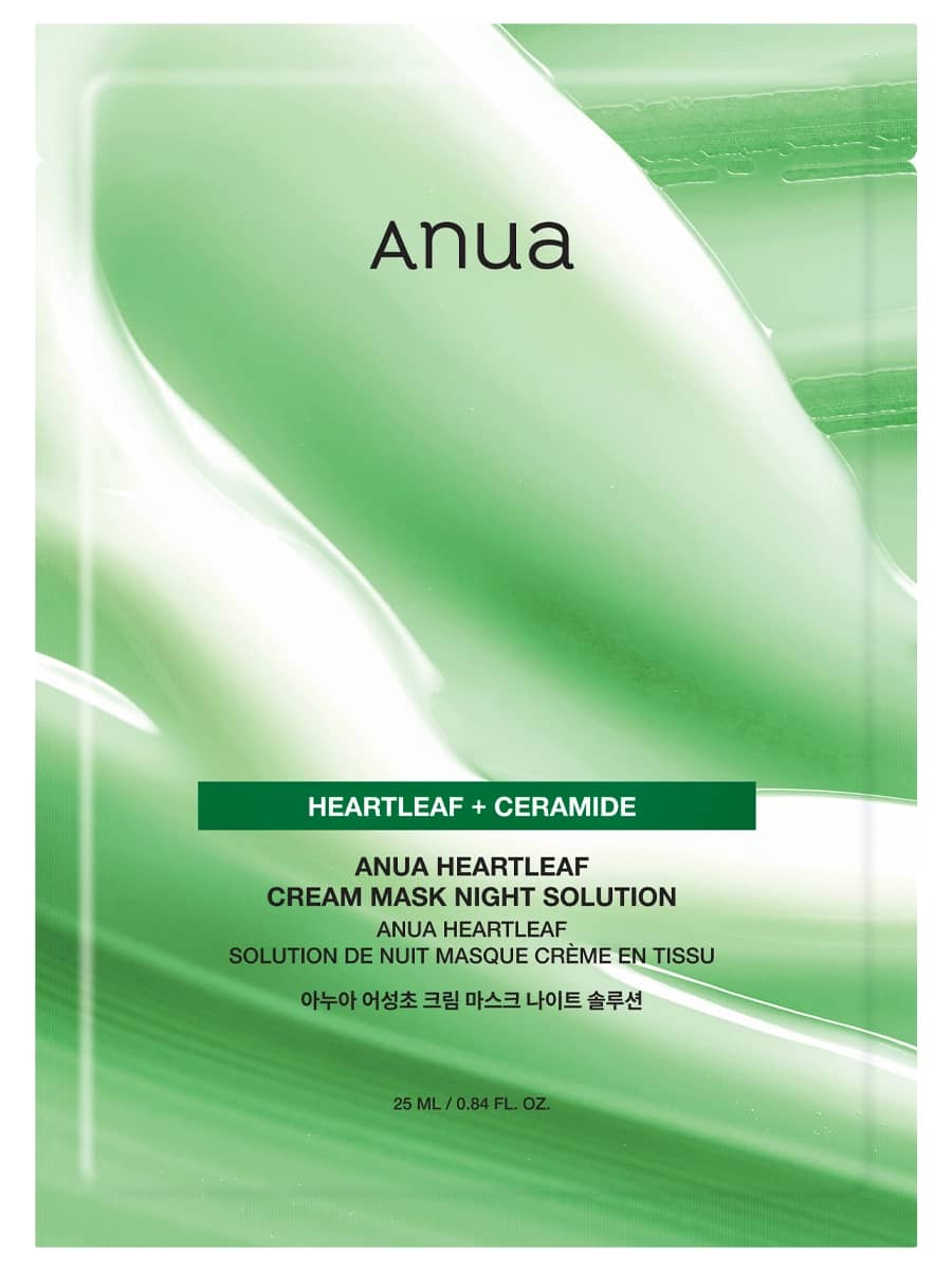 Anua Барьерная тканевая крем-маска с экстрактом хауттюйнии Heartleaf Cream Mask Night Solution 25 мл
