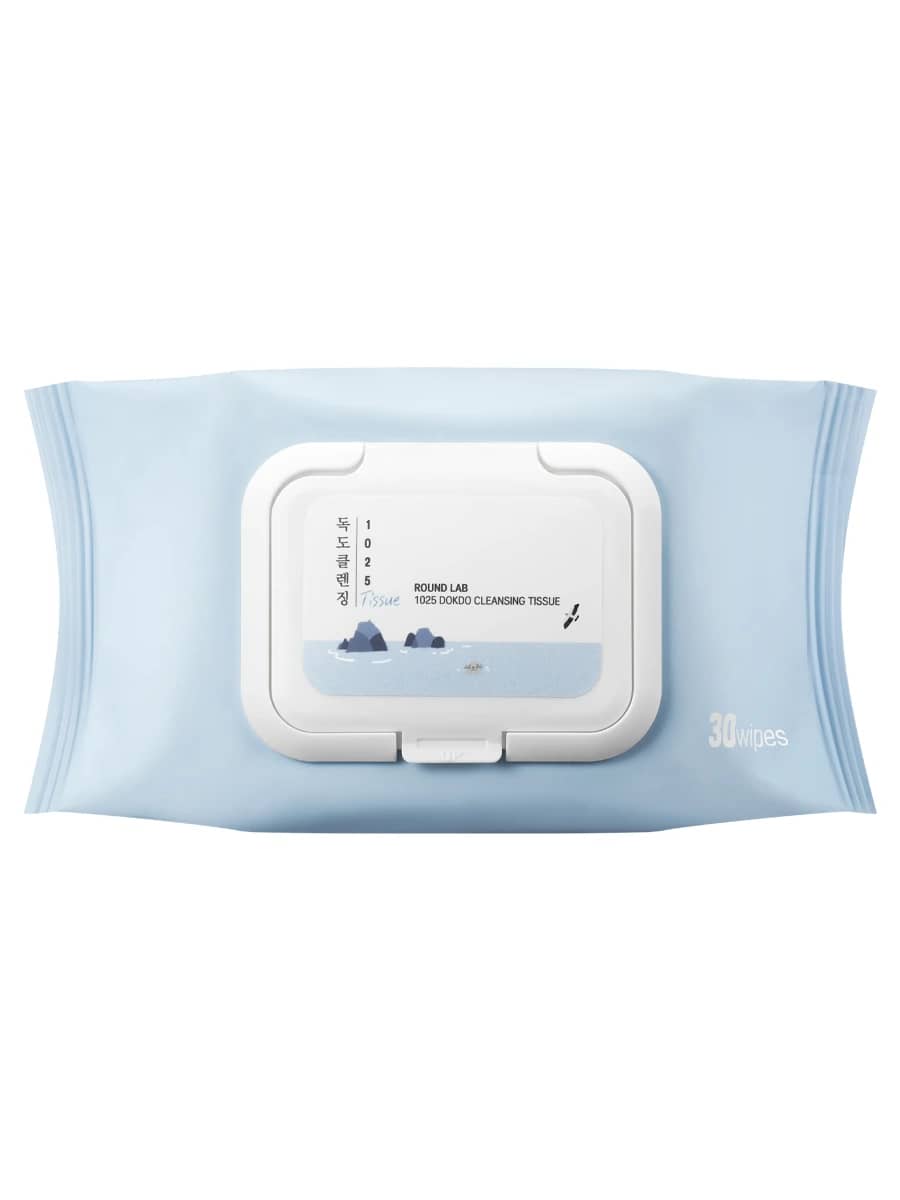 Round Lab Очищающие салфетки для снятия макияжа 1025 Dokdo Cleansing Tissue 30 шт