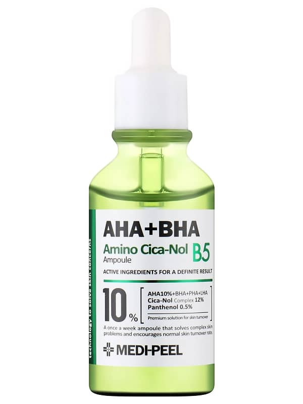 Medi-Peel Отшелушивающая сыворотка с кислотами и центеллой AHA BHA Amino Cica-Nol B5 Ampoule 30 мл