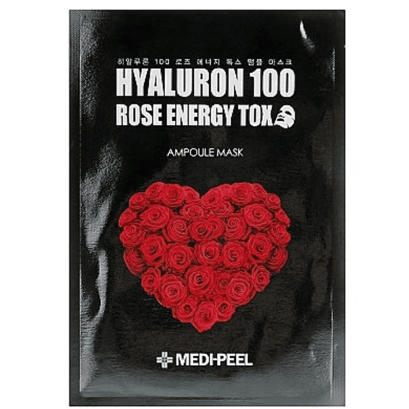 Medi-Peel Тканевая маска-детокс с экстрактом розы и пептидами Hyaluron 100 Rose Energy Tox 25 гр