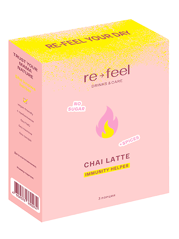 re-feel Чай-латте с чагой и специями Chai Latte 3 шт
