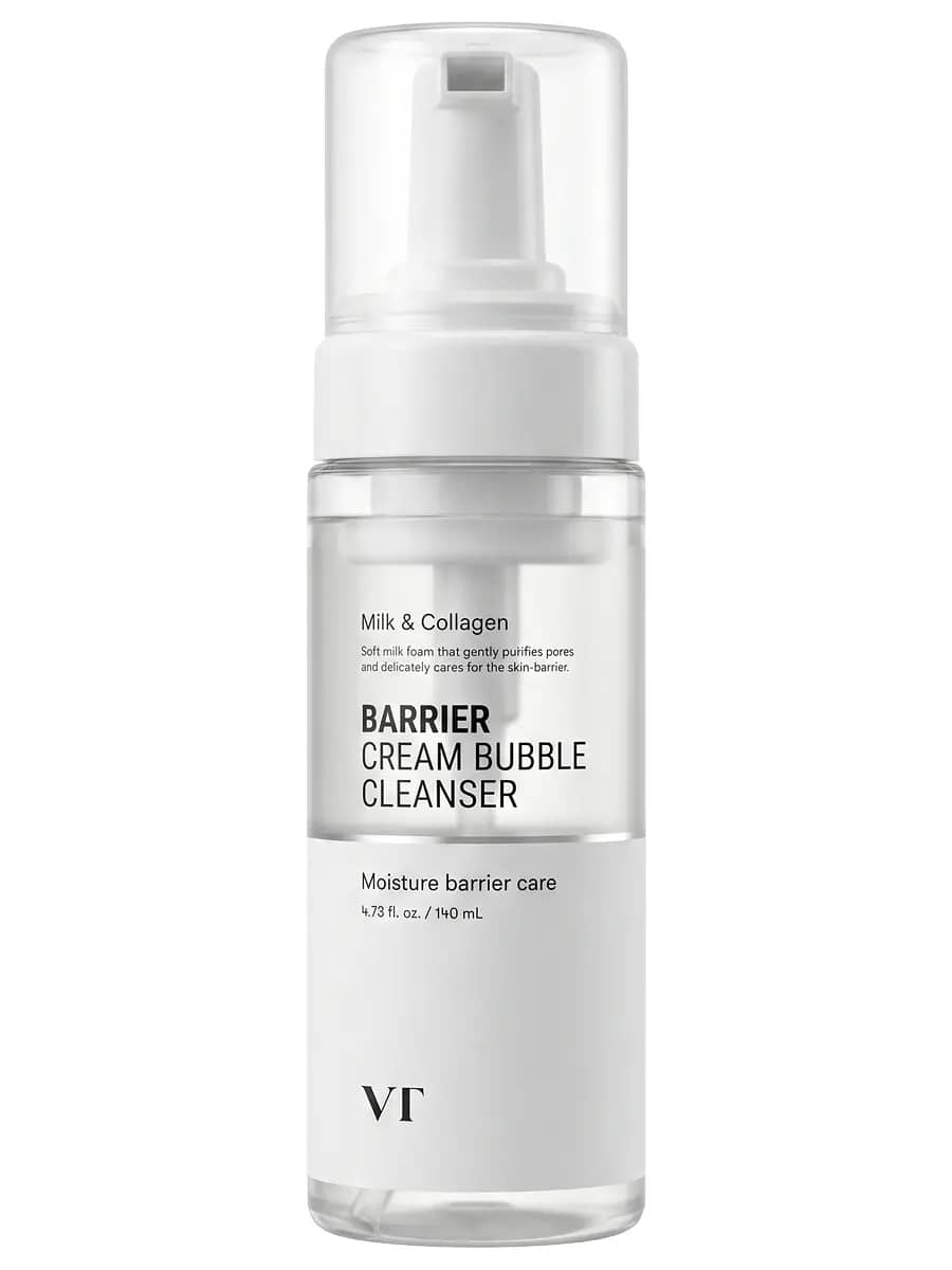VT Cosmetics Мягкая очищающая пенка с молочными протеинами Barrier Cream Bubble Cleanser 140 мл