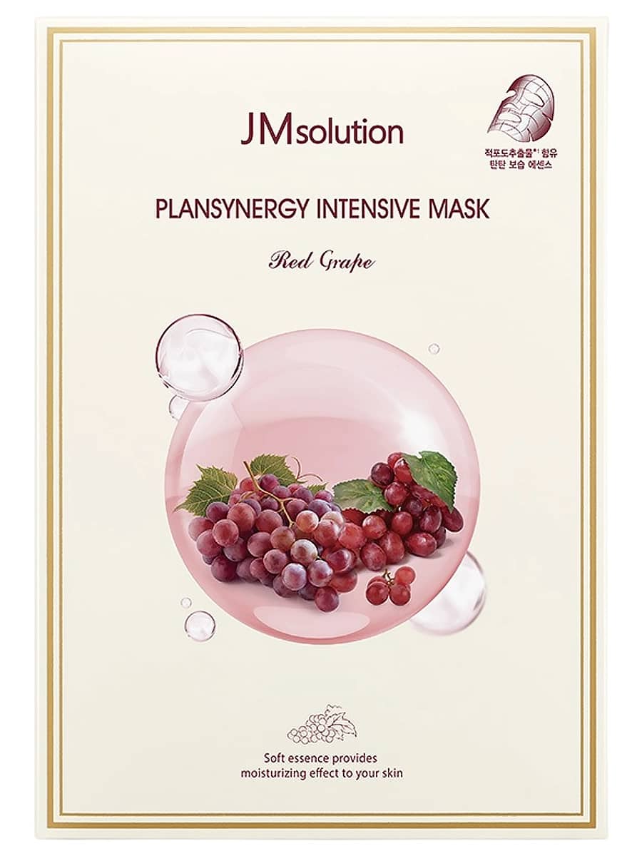 JMsolution Укрепляющая тканевая маска с красным виноградом Plansynergy Intensive Mask Red Grape 30 мл х 10 шт