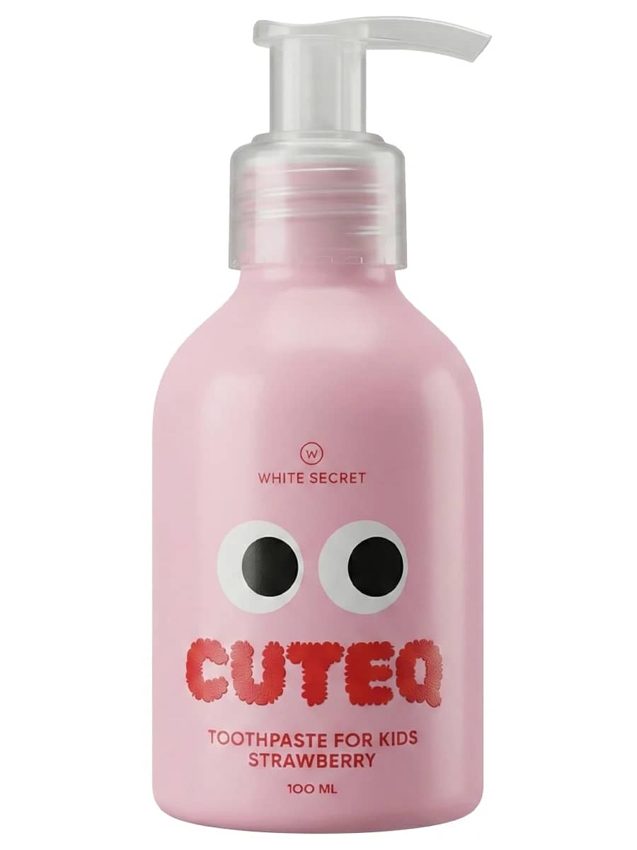 White Secret Зубная паста для детей 2-6 лет со вкусом клубники Cuteq Strawberry 100 мл