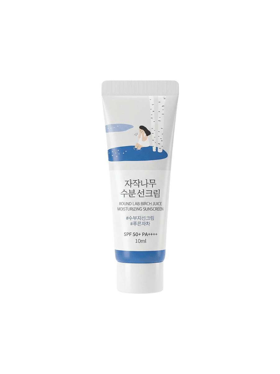 Round Lab Солнцезащитный крем с березовым соком и гиалуроновой кислотой SPF 50 Birch Juice Moisturizing Sunscreen 10 мл