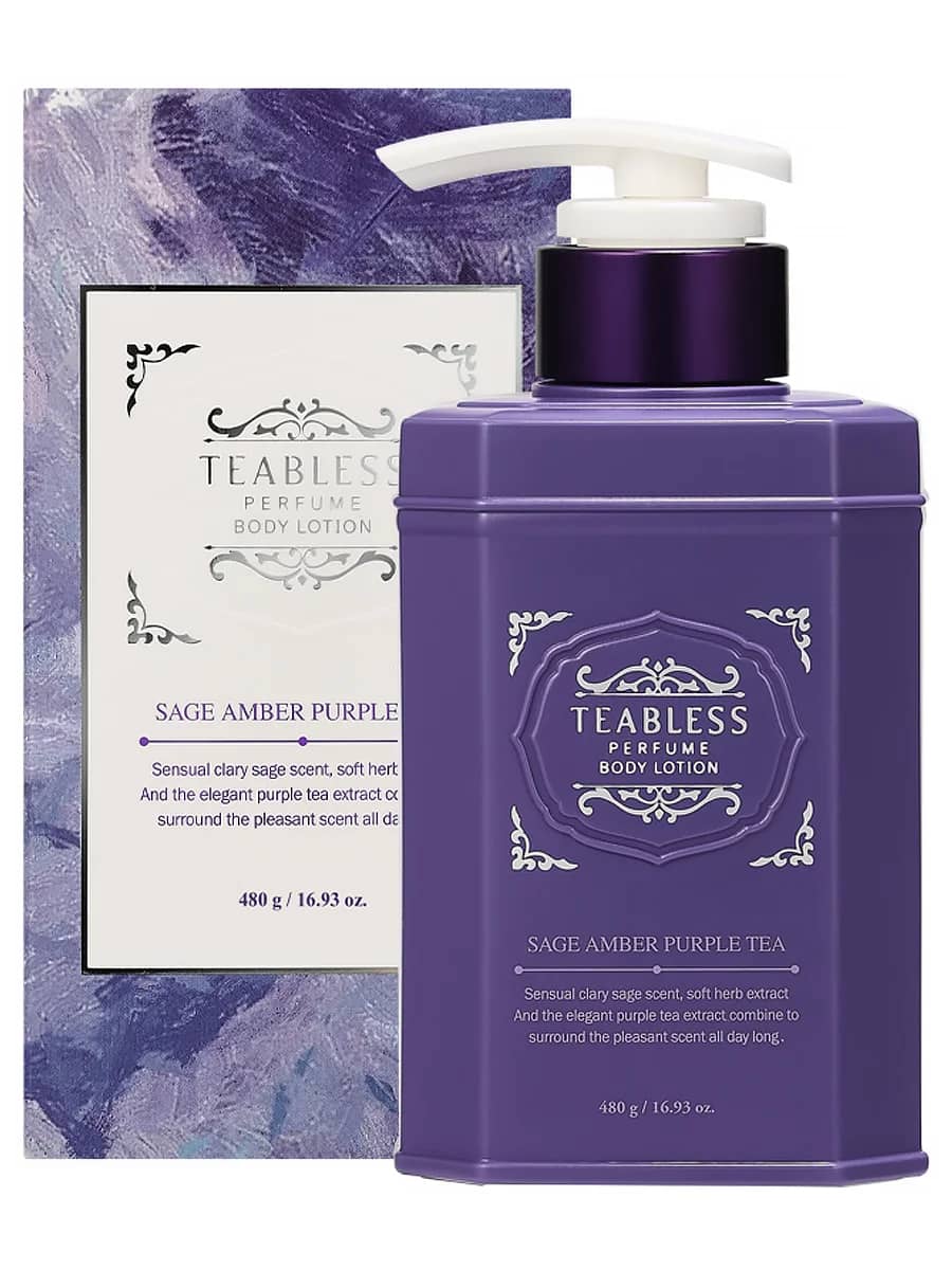 Teabless Парфюмированный лосьон «Амбра, Шалфей» Sage Amber Purple Tea Perfume Body Lotion 480 гр