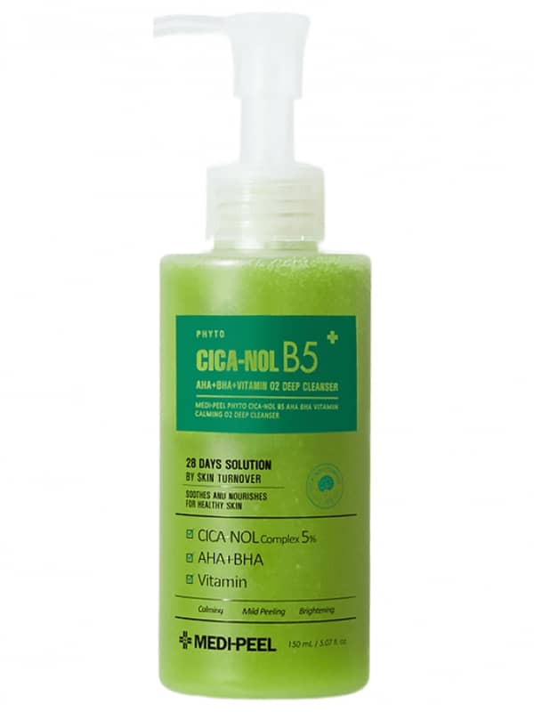 Medi-Peel Кислородная пенка для умывания с кислотами и центеллой Phyto Cica-Nol B5 AHA BHA Vitamin Calming O2 Deep Cleanser 150 мл