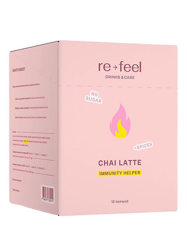 re-feel Чай-латте с чагой и специями Chai Latte 12 шт