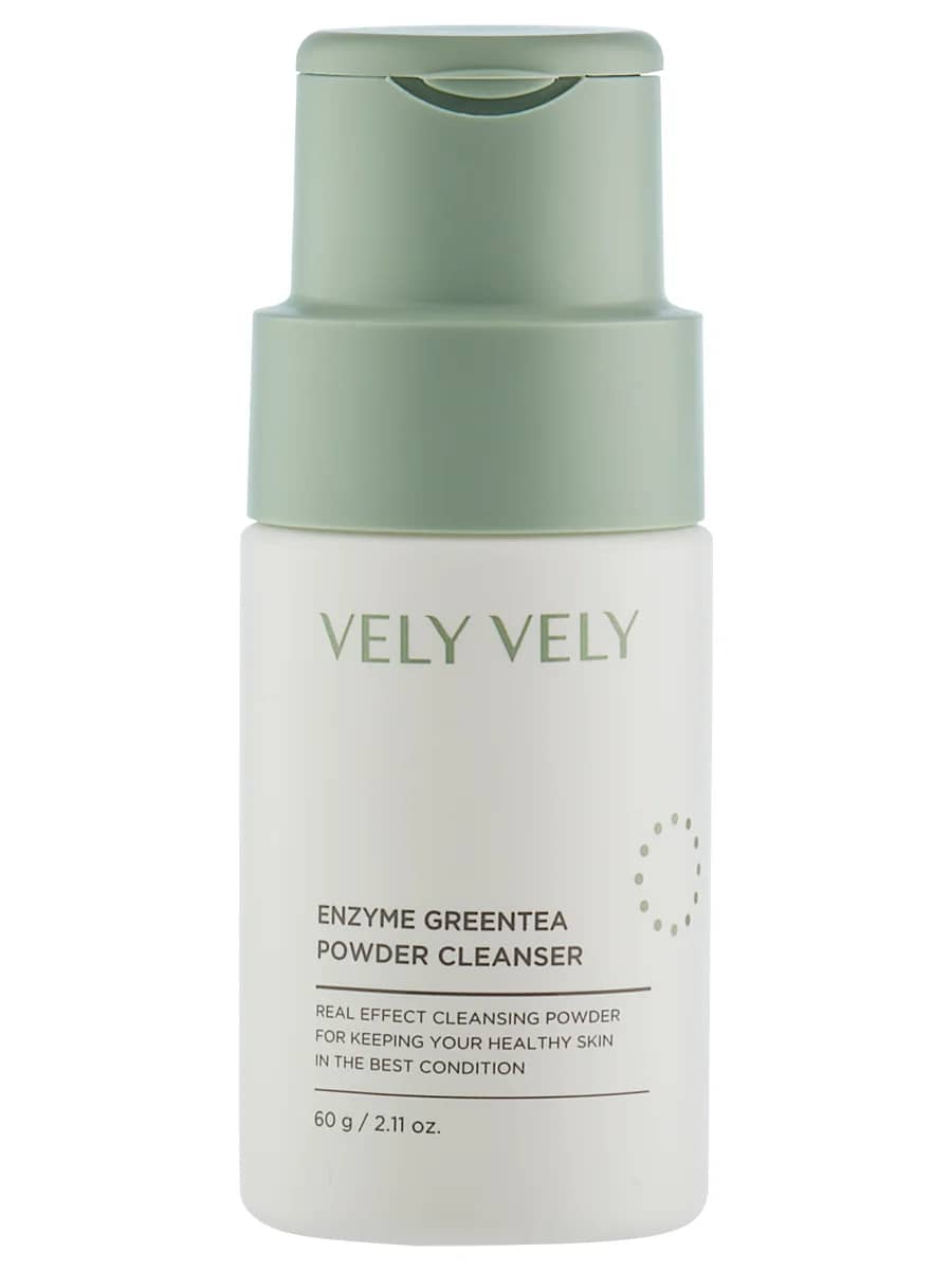 Vely Vely Энзимная пудра с зеленым чаем и липазой Enzyme Green Tea Powder Cleanser 60 гр