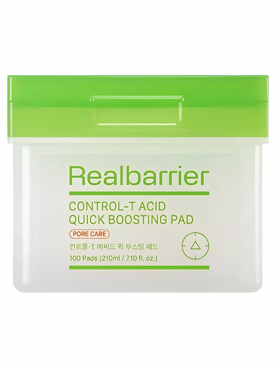 Real Barrier Отшелушивающие пэды для сужения пор и сияния кожи Control-T Acid Quick Boosting Pad 100 шт